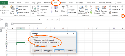 excel for mac data group button left